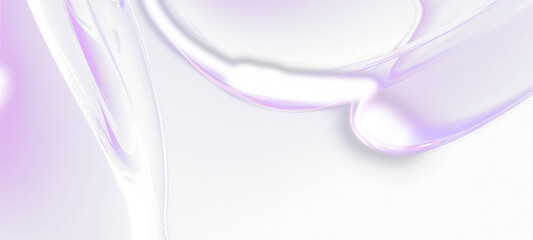 Dynamic purple and blue abstract background with glowing light curves on transparent background