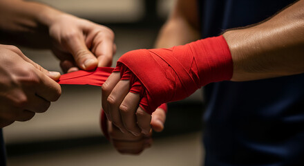 Boxing Hand Wrap Preparation for Training