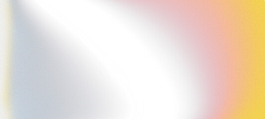 Vibrant color gradient with textured film grain and dark curve on transparent background