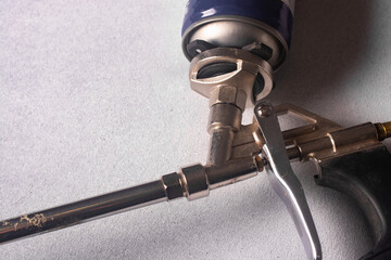 Obraz premium A close-up of a professional foam gun