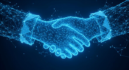 Digital Handshake - Technology Business Agreement Concept