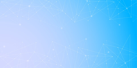 Vector digital technology gradient background. Concept with technology white line. Abstract futuristic background with triangle line and dots vector Illustration. Network and Connection concept	