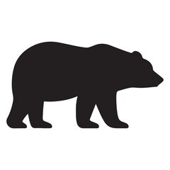 Minimal Bear Silhouette Icon for Bold Wildlife Branding and Nature-Inspired Designbear silhouette, bear icon, black bear, minimal animal icon, vector bear, bear logo, bear graphic, wildlife silhouette