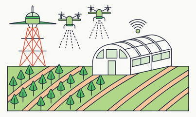 Smart farming with drones and greenhouse agriculture