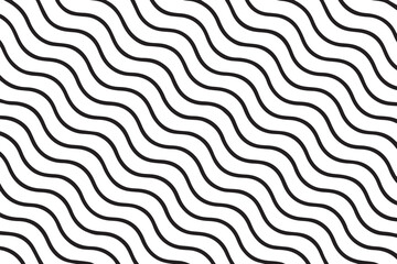 Abstract black and white diagonal wavy lines pattern creating a mesmerizing optical illusion effect