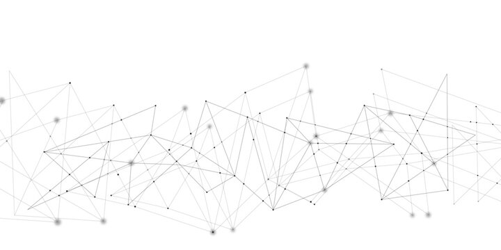 grey network. futuristic connection technology background with dots and lines for desktop. Structure molecule and communication. Template for science and technology presentation, Vector illustration.	