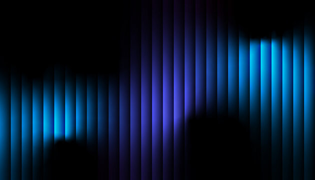 Abstract vertical blue and purple light streaks on a dark background