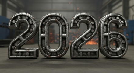 Industrial Year 2026 Metal Numbers Manufacturing Production
