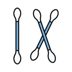 Cotton swabs icon vector design template