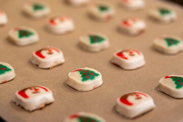 closeup of decorated cookie, closeup image capturing fine details of icing and sugar embellishments