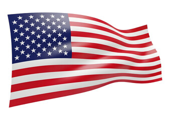 Obraz premium Waving american flag