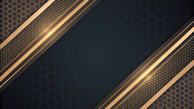Sophisticated black and gold geometric pattern with diagonal lines for modern luxury designs, perfect for premium branding and elegant presentations