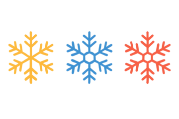 set of vector snowflakes