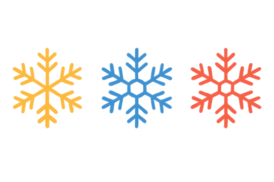 set of vector snowflakes