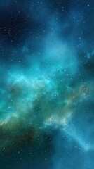 Obraz premium Stunning deep blue galactic nebula with countless stars in space