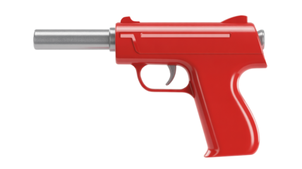 Striking red gun, bold protection and striking style, perfect for modern designs and powerful statements