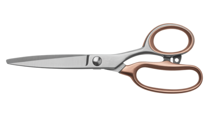 Elegant tailor's scissors with rose gold handles, ready for precise cuts and professional dressmaking needs