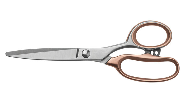 Elegant tailor's scissors with rose gold handles, ready for precise cuts and professional dressmaking needs