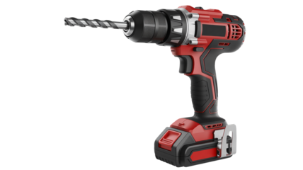 Cordless drill with drill bit for professional construction and DIY projects, power tool for home improvement