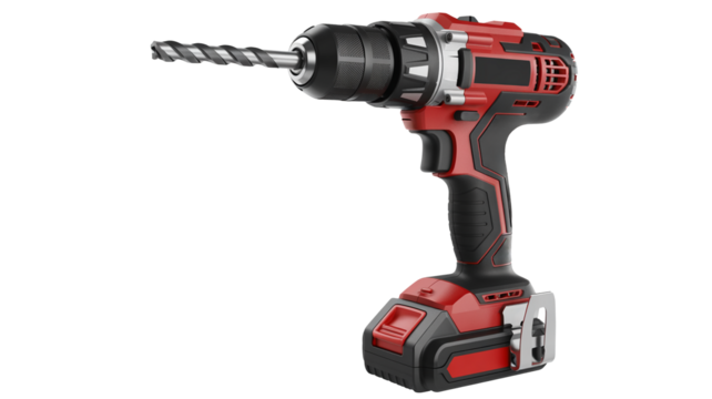 Cordless drill with drill bit for professional construction and DIY projects, power tool for home improvement