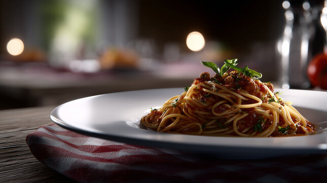 Classic Italian pasta dish ready to enjoy - Powered by Adobe