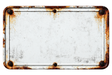 Rusty, blank license plate (1)
