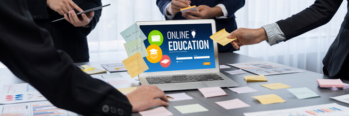 E-learning website with brisk sofware for student to study online on the internet network