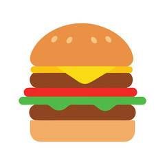 vector hamburger on white background