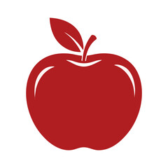 vector red apple isolated on white
