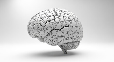 Jigsaw puzzle brain, puzzle pieces, brain puzzle