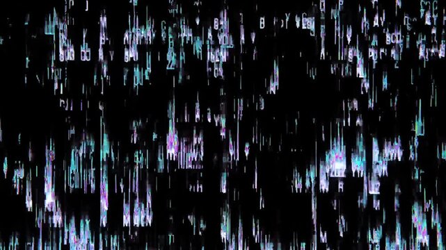 Holographic hud elements mixed with Glitch Symbols Overlay for augmented reality concept video projects - Powered by Adobe