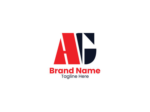 Creative Letter AG logo design GA vector logo designs, AG logo, AG Letter