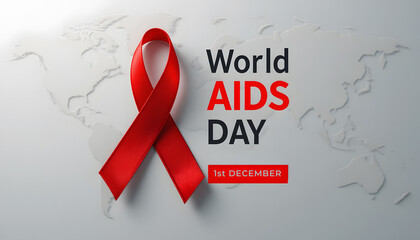 World AIDS Day Banner Global Support for HIV Awareness and Care
