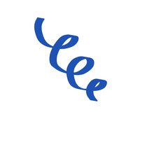 Fototapeta premium Abstract Blue Swirl Shape illustration hand-drwan line art