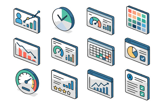 Meter edtech icon tracker analysis engagement analytics vector quiz report outcome feedback
