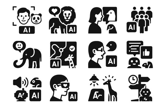 Planner crowd lighting vector personalized ai interaction zoo exhibit icon energy welcome