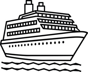 Obraz premium Cruise ship icon Vector