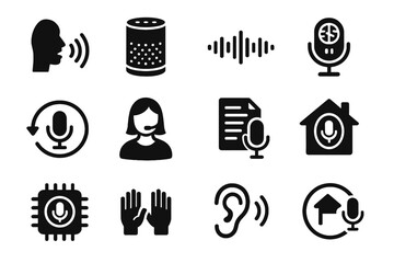 Assistant wave smart chip icon avatar voice vector recognition conversion