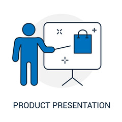Demonstration Pitch Client Customer Education Project Success Professional Concept Icon