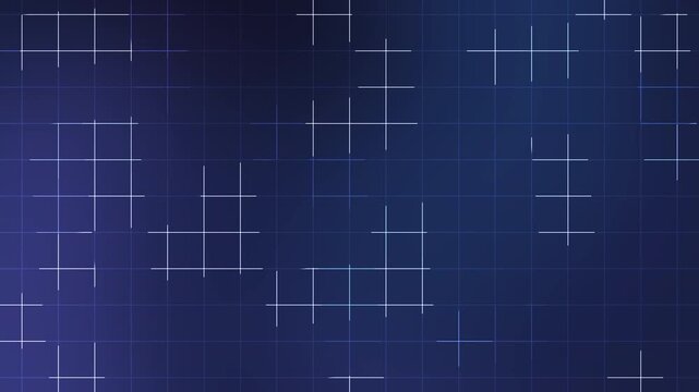 Blue and black glowing grid line animation background with bright cross line elements creating a modern futuristic pattern for global tech events digital design projects and celebration visuals