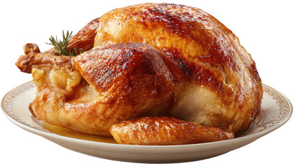 Roasted turkey on a plate