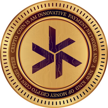 3d cryptocurrency logos . vision-vsn cryptocurrency logo drawings on transparent background.