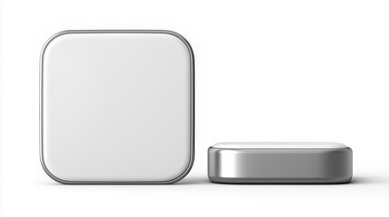 Minimalist Rounded Square Product Mockup With Reflection