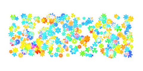 Colorful, glittering flowers. 3d rendering.
