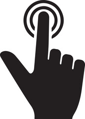 Touch screen finger hand press push icon vector