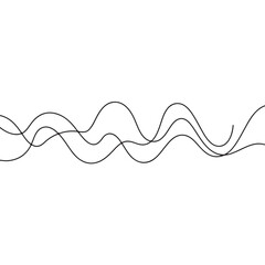 Minimalist Wavy Line Background or Border