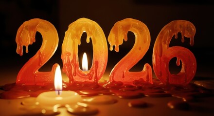 Candles Light Up the New Year 2026 Celebration