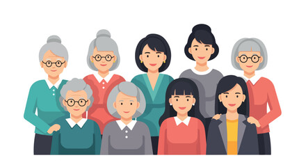 Group of women of different ages