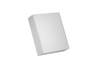 Mockup of a grey large corrugated cardboard box