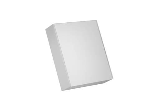 Mockup of a grey large corrugated cardboard box